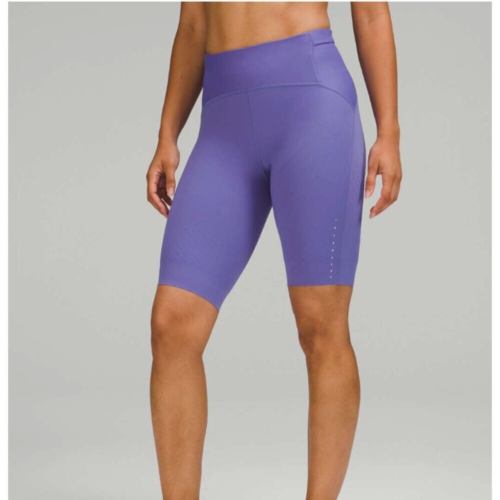 Lululemon SenseKnit Running High-Rise Short 10" Charged Indigo Size 8